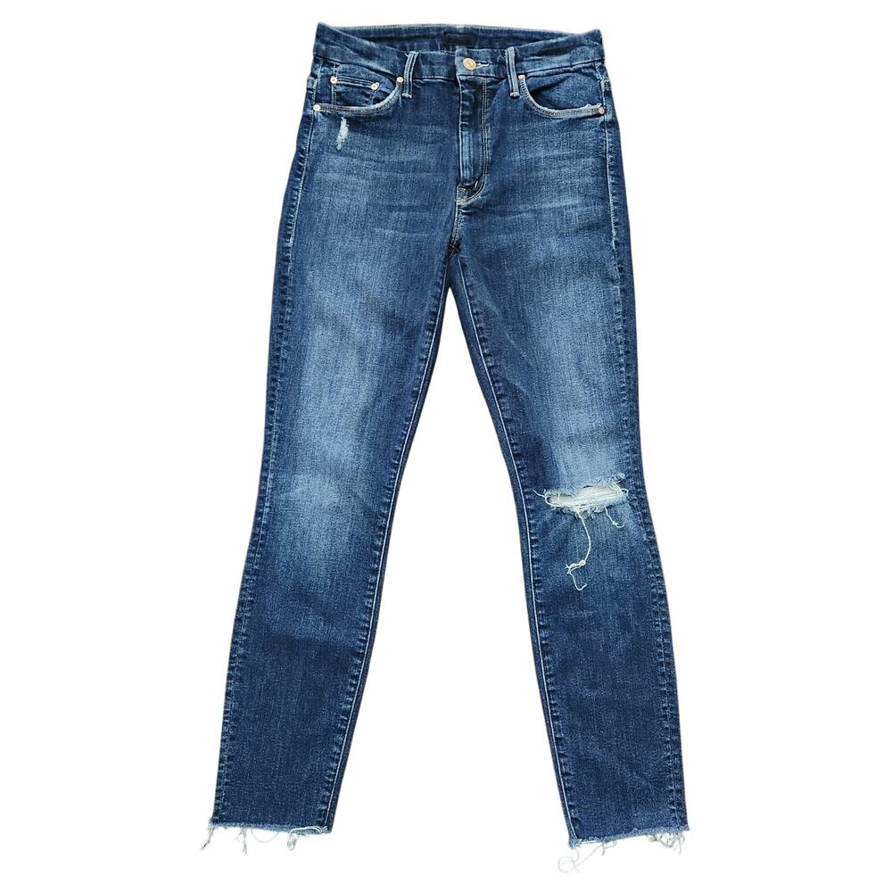 Mother High Waisted Looker Ankle Fray Close To The Edge Jean Size 26